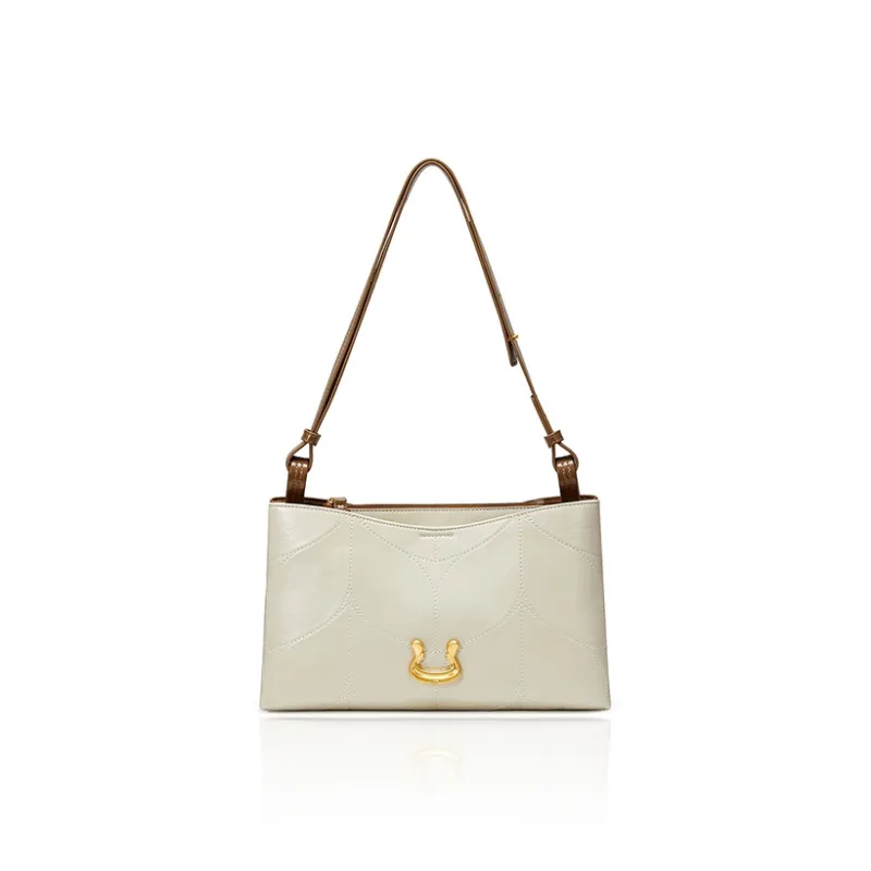 JUST STAR Synthetic Leather Portable Crossbody Underarm Shoulder Bag Regular Women's Brown/Black/White-9