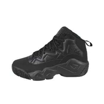 FILA Mashburn Anti-Slip Wear-Resistant Mid-Top Vintage Basketball Shoes Men's Black