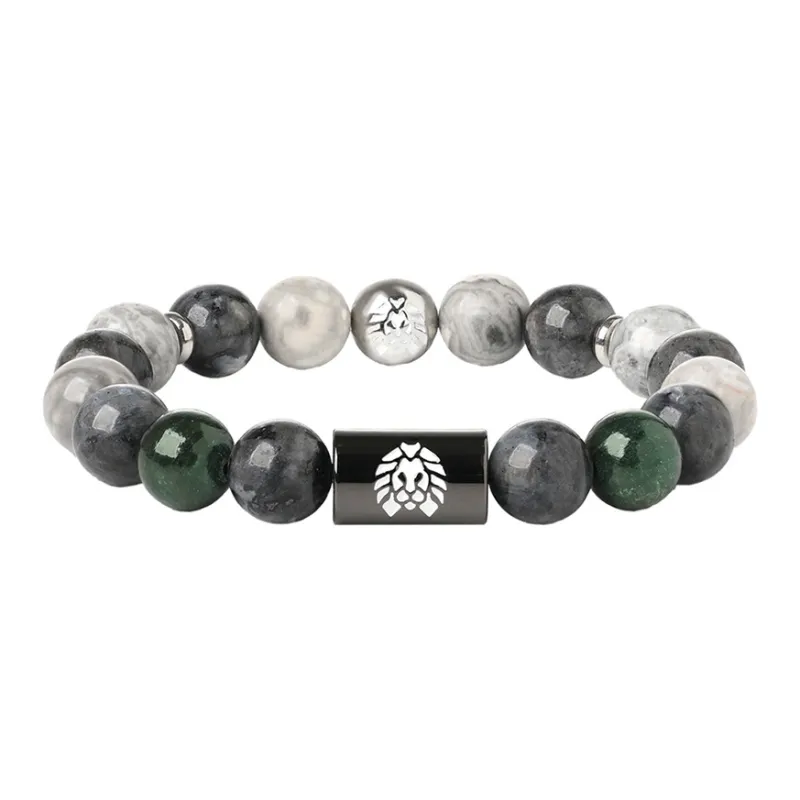 Rastaclat Map Stone Small Lion Chinese Style Beaded Bracelet Unisex-3