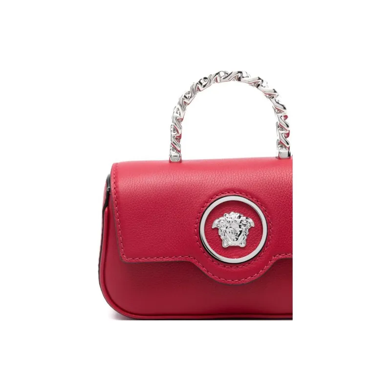VERSACE La Medusa Calfskin One Shoulder Handbag Mini Women's Rubies Red-2