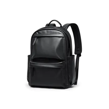SEPTWOLVES PVC Large Capacity Computer Backpack For Travel And Students Unisex Black