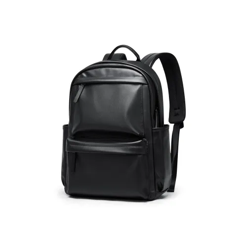 SEPTWOLVES PVC Large Capacity Computer Backpack For Travel And Students Unisex Black