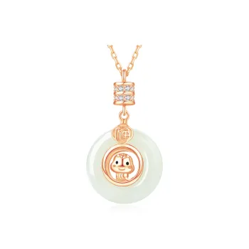 MOLADY Hetian Jade Necklaces Green Jade Women's