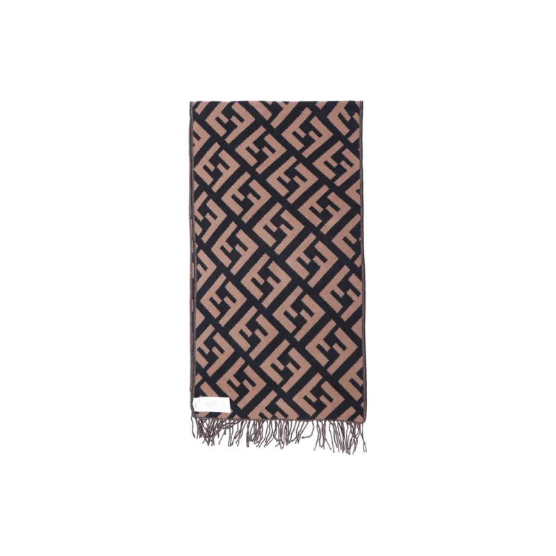 FENDI Jacquard Knit Ff Logo Scarf-0