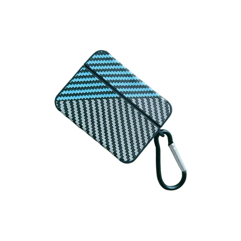 Baohuguang Compatible With AirPods 2/4/pro 2/1 TPU Square Creative Carbon Fiber Individual Niche Headphone Cases-1