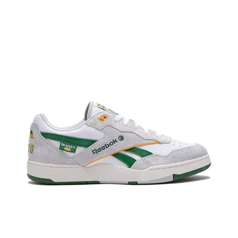Reebok BB 4000 Anti Slip Wear Resistant Low Top Skateboard Shoes Unisex Gray White Green-1