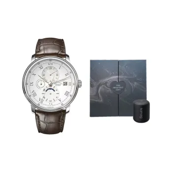 BORMAN Automatic Mechanical Movement Genuine Leather Strap Watch Men's Watches Beige Watch Dial