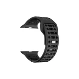 Single Pin Two-Tone Multi-Hole Strap, Gray with Black