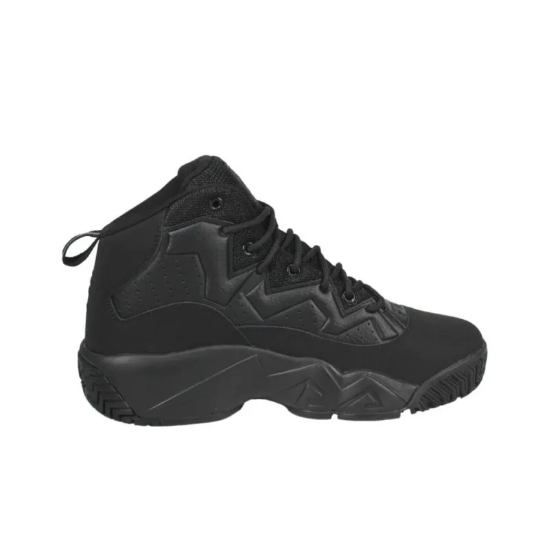 FILA Mashburn Anti-Slip Wear-Resistant Mid-Top Vintage Basketball Shoes Men's Black-1
