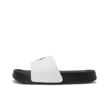 DESCENTE Slip Resistant Abrasion Resistant Slide Slippers Unisex Black White