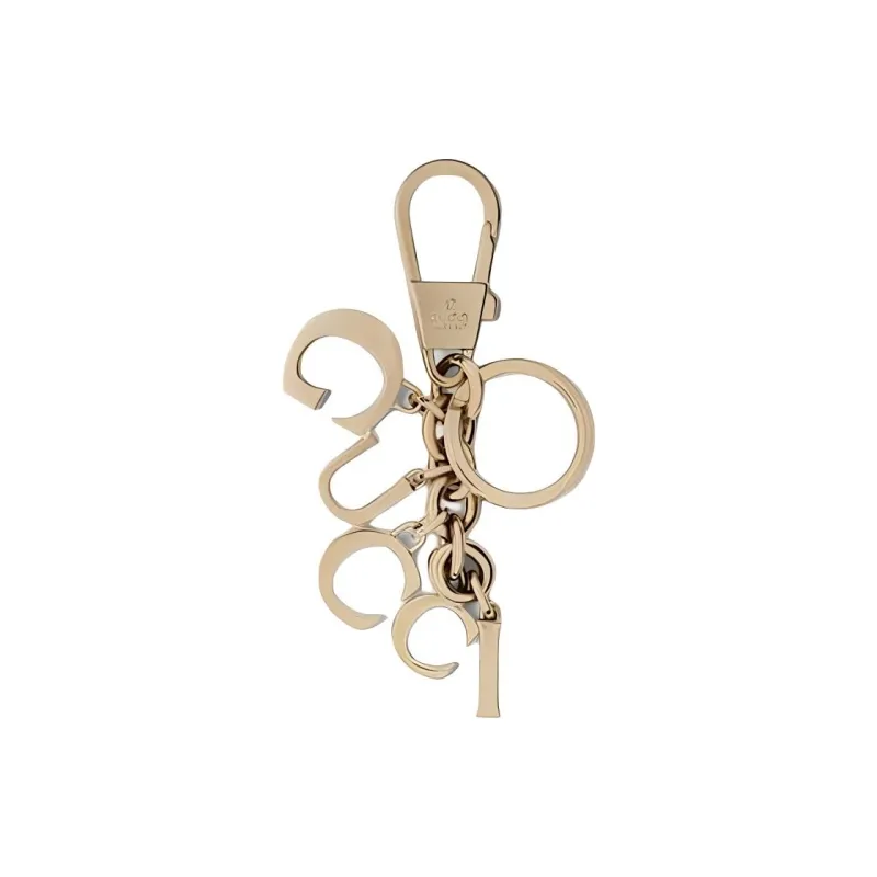 GUCCI Metal Keychains Unisex Gold-0