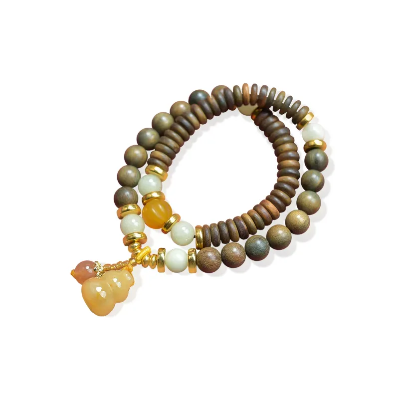 DVNRR Green Sandalwood Wooden Bracelets Unisex-0