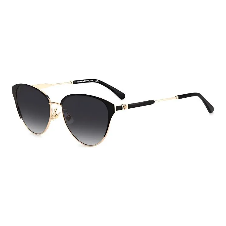 Kate Spade Metal Irregular Shape Sunglasses Women's Black-0
