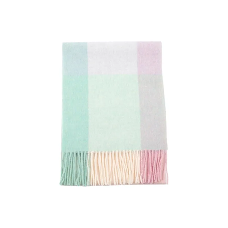 Red Bean 100% Wool Knit Scarves Women's-5