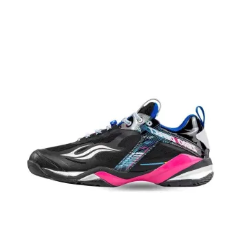 ZHONGYUKAIXIANG x BONNY Lacklustre Series Cushioning Slip Resistant Coverage Low Top Badminton Shoes Unisex Black White