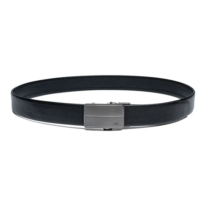 Anthony Miles Cow Leather Leather Belts Men's Black 3.4cm-3