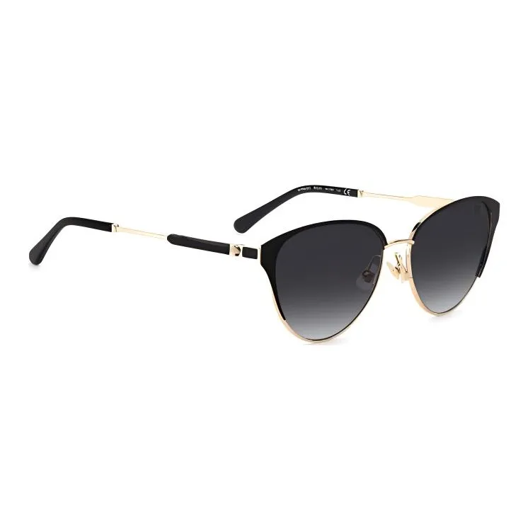 Kate Spade Metal Irregular Shape Sunglasses Women's Black-2