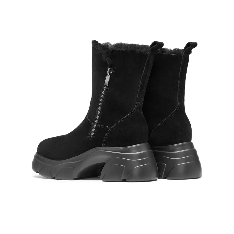 Staccato Warm And Wear Resistant Crew Snow Boots Women's Black-2