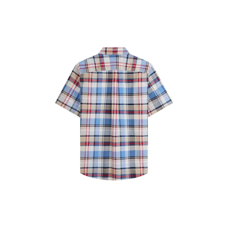 Tommy Hilfiger Shirt Men's Red Blue Plaid-1