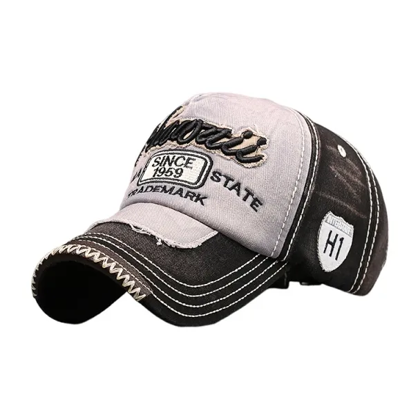 Lanza Washable Denim Baseball Caps Unisex-2