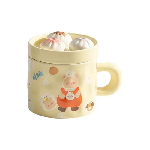 Complex Mugs Steamed Bun Cartoon Cup-Red 300ml