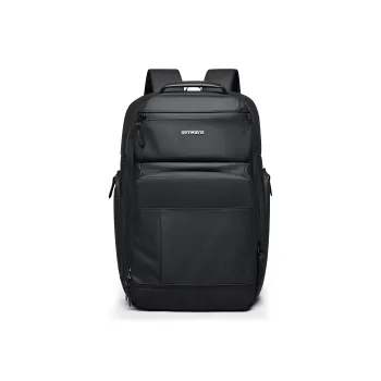 SEPTWOLVES PVC Backpack Computer Backpack Travel Bag QPL Unisex Black