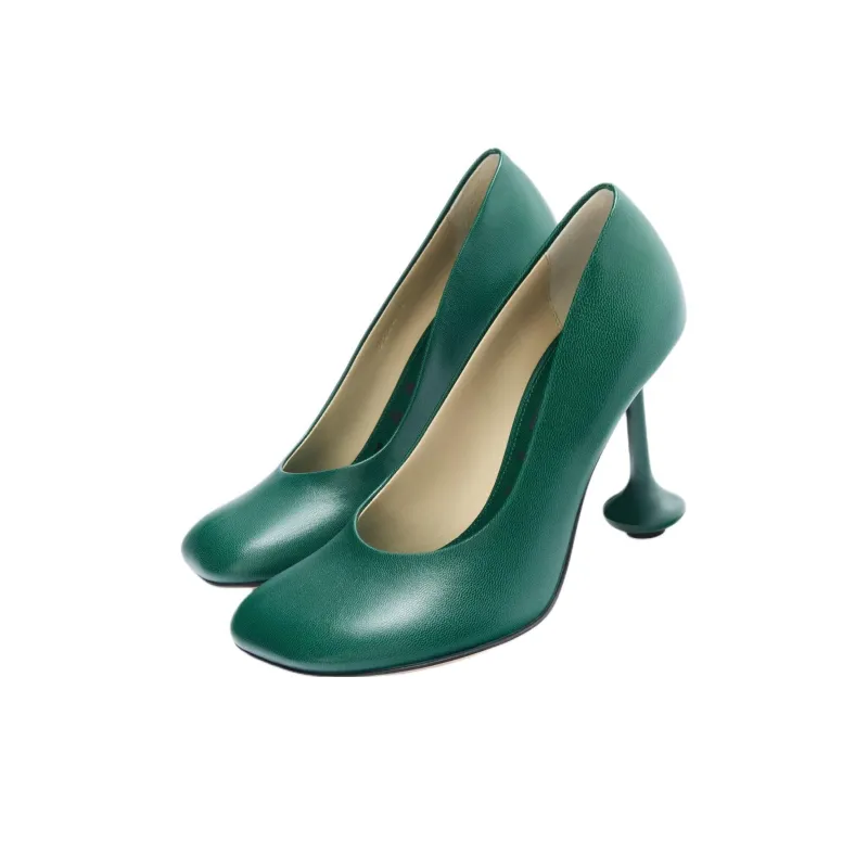 LOEWE Toy Irregular Heel High Heels 9cm Women's Green-2