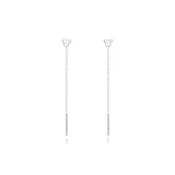S999 Fine Silver Butterfly Drop Earrings