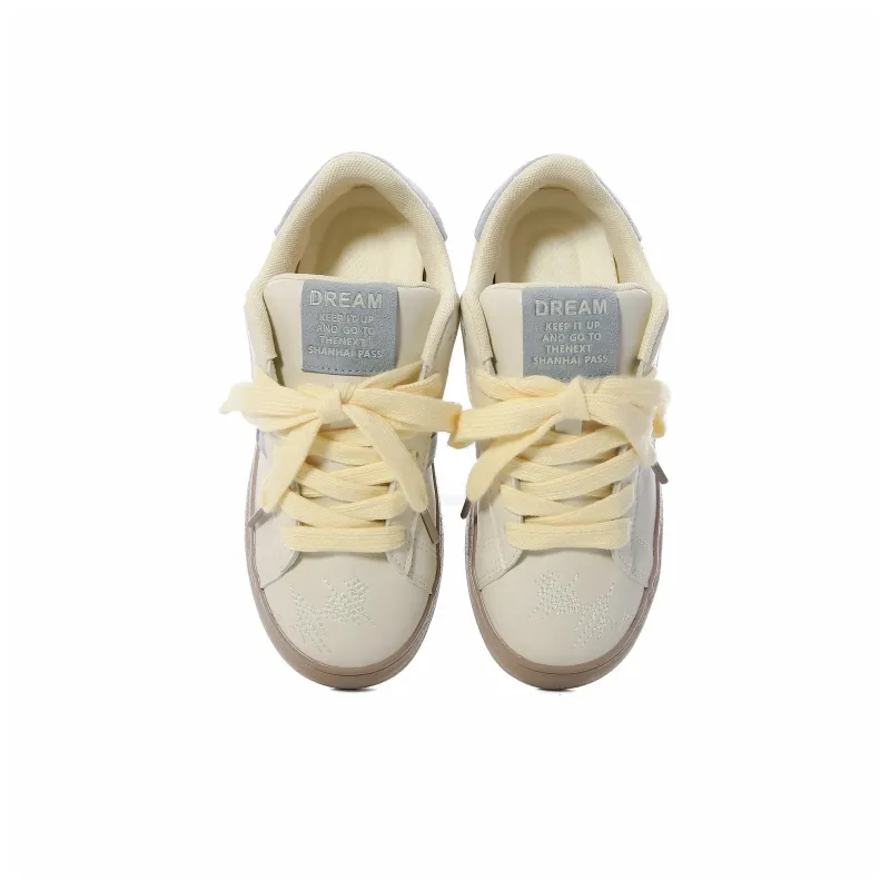 KAAVER OTTO Slip Resistant, Balance, Lightweight, And Breathable Low Top Skateboard Shoes Women's Cream Cake Box-4