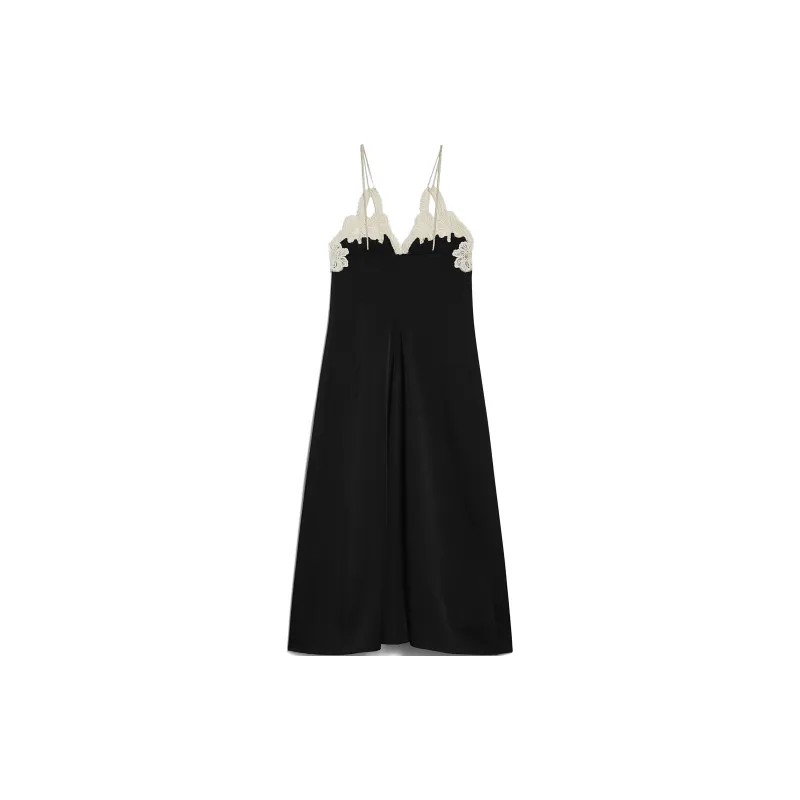 JIL SANDER Lace Flower Detailed Midi Dress-1