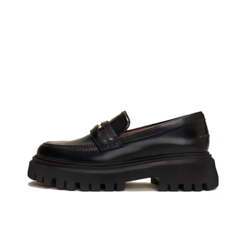 Maje Clover-plaque Leather Loafers-0