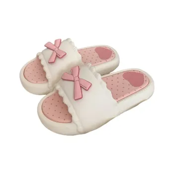 SHIGUDE Sandal Slippers Women's, Cream White