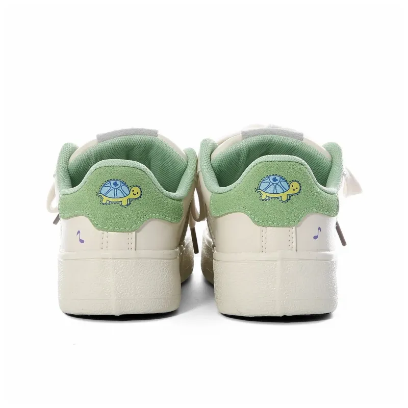 ABCIO Slip Resistant Water Resistant Balance Height Increasing Low Top Skateboard Shoes Women's Green Grape Fruit Box-5