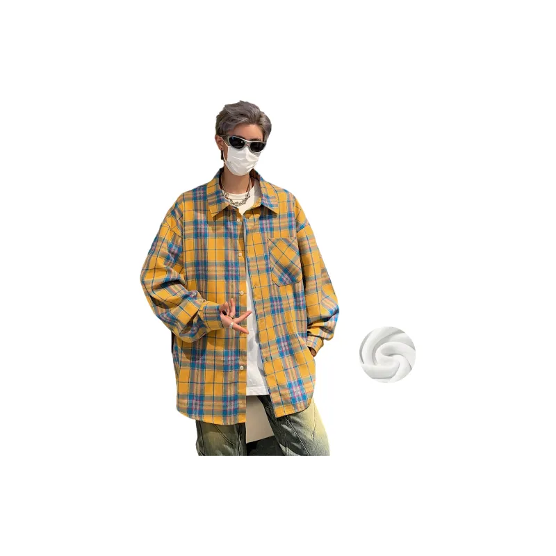 PAINT STAIN Shirts Unisex Yellow-39