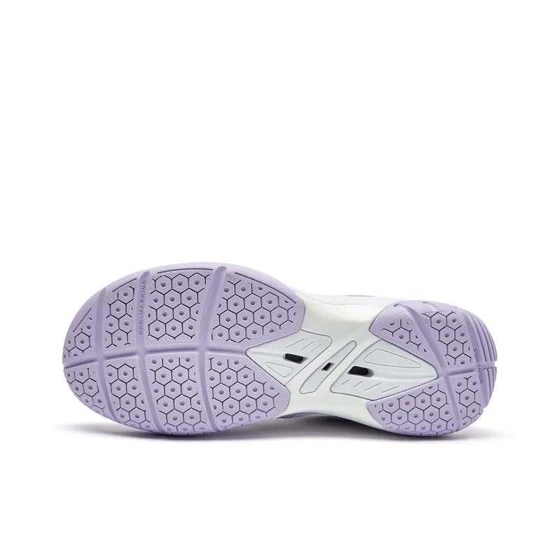 VOIT Coverage Lightweight Rebound Low Top Badminton Shoes Women's Purple White-6