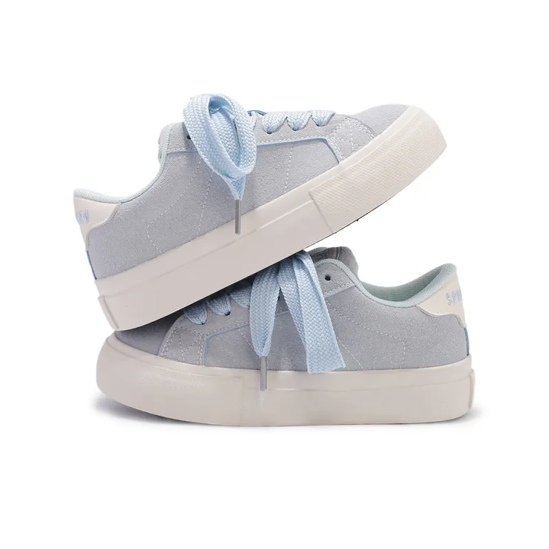 SNXR Slip-Resistant Cushioning Wear-Resistant Height Increasing Low-Top Skateboard Shoes Women's Glacier Blue-3