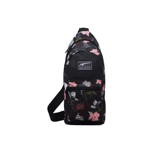 PUMA Fabric One Shoulder Crossbody Sling Bags Unisex Floral Multicolor
