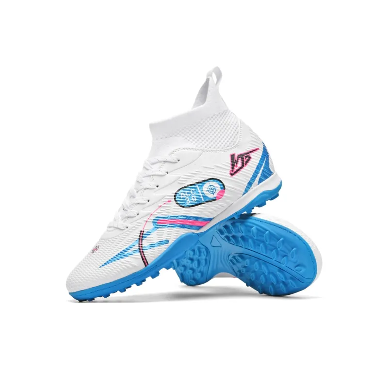WEJIESS TF Rubber Broken Studs Soft Ground Firm Ground Anti-Slip Wear-Resistant Soccer Shoes Unisex-3