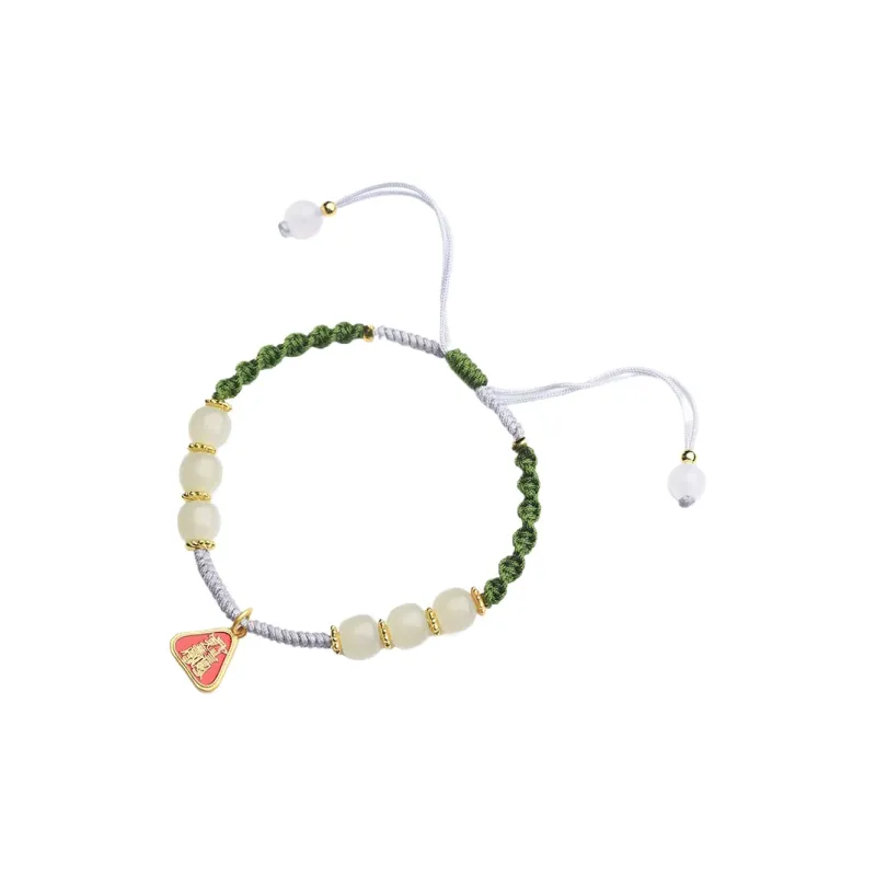 Tsukiran Hetian Jade Bracelets Green Jadeite Unisex-0