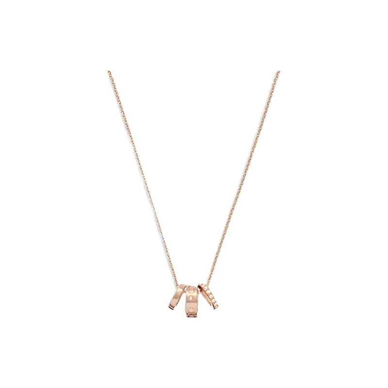 COACH Brass Necklaces Women's Rose Gold-0