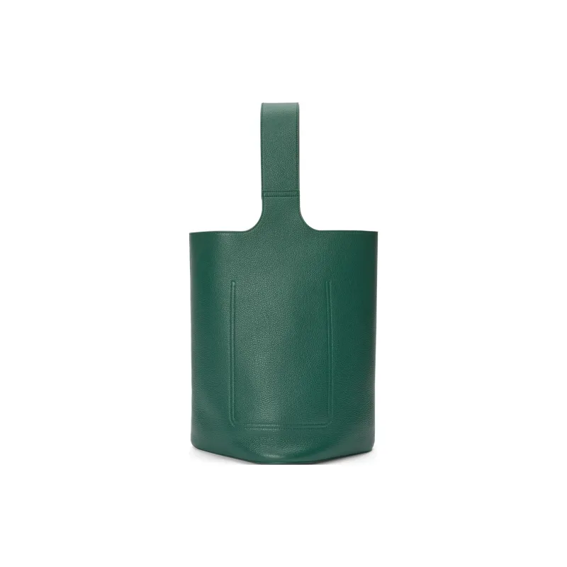 LOEWE Pebble Bucket Grain Calfskin Bucket Bag, Handbag, Shoulder Bag Tubas Men's Green-3