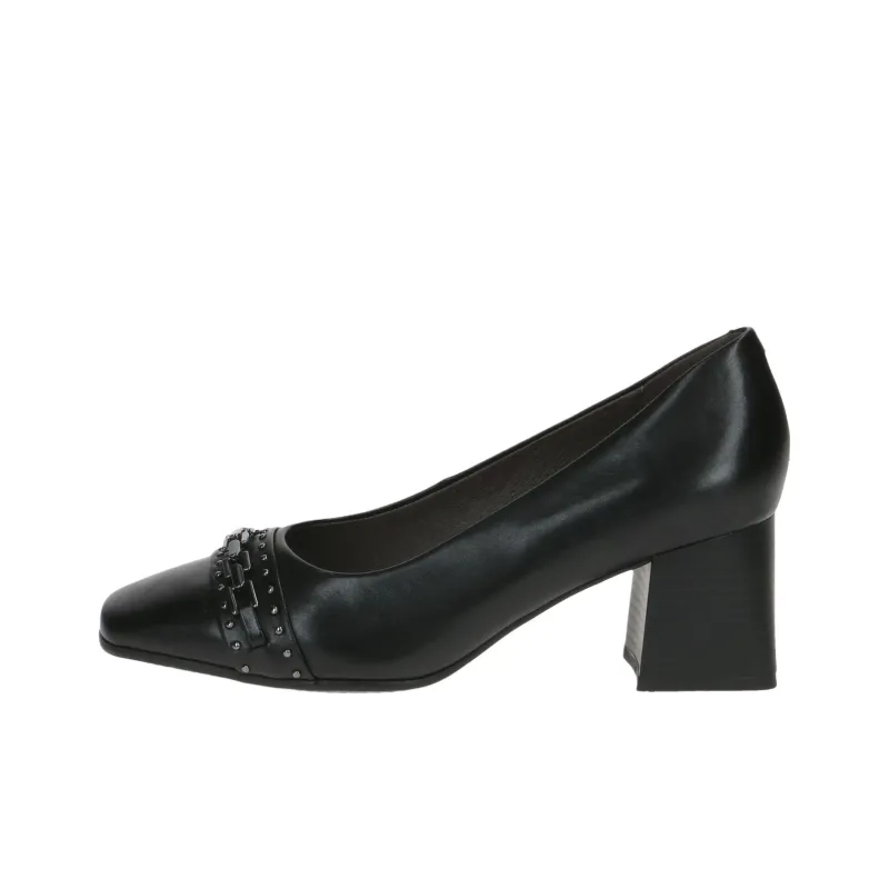 CAPRICE Tessa Chunky Heel High Heels 6cm Women's Black-0
