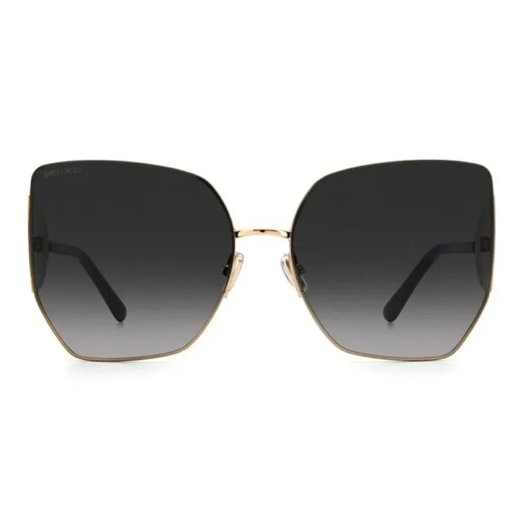 Jimmy Choo Metal Irregular Shape Sunglasses Women's Black-1