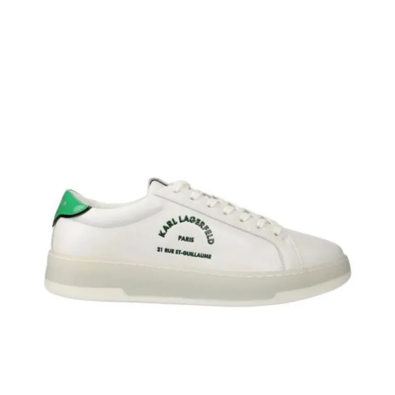 KARL LAGERFELD Kourt III Low Top Skateboard Shoes Men's White-1