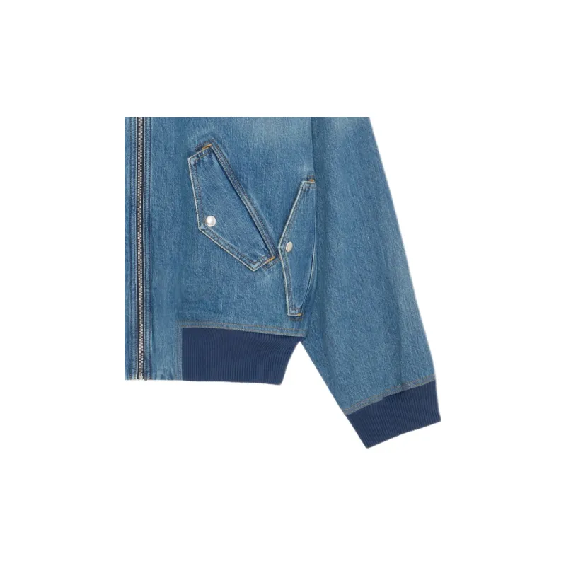 Givenchy Bomber Jacket In Denim Jackets & Coats Men's Medium Blue-6