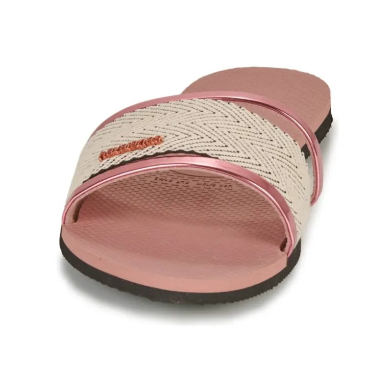 Havaianas Slip Resistant Quick Dry Slide Slippers Women's Pink-3