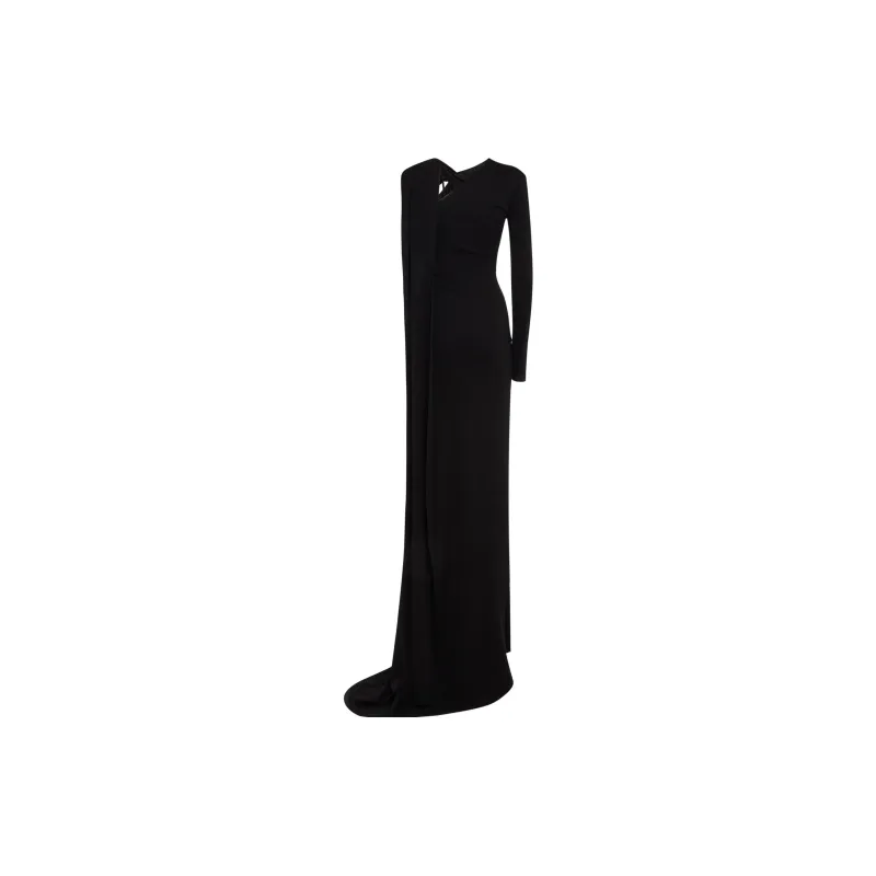 DAVID KOMA Knot detail Asymmetric Maxi Dress-1