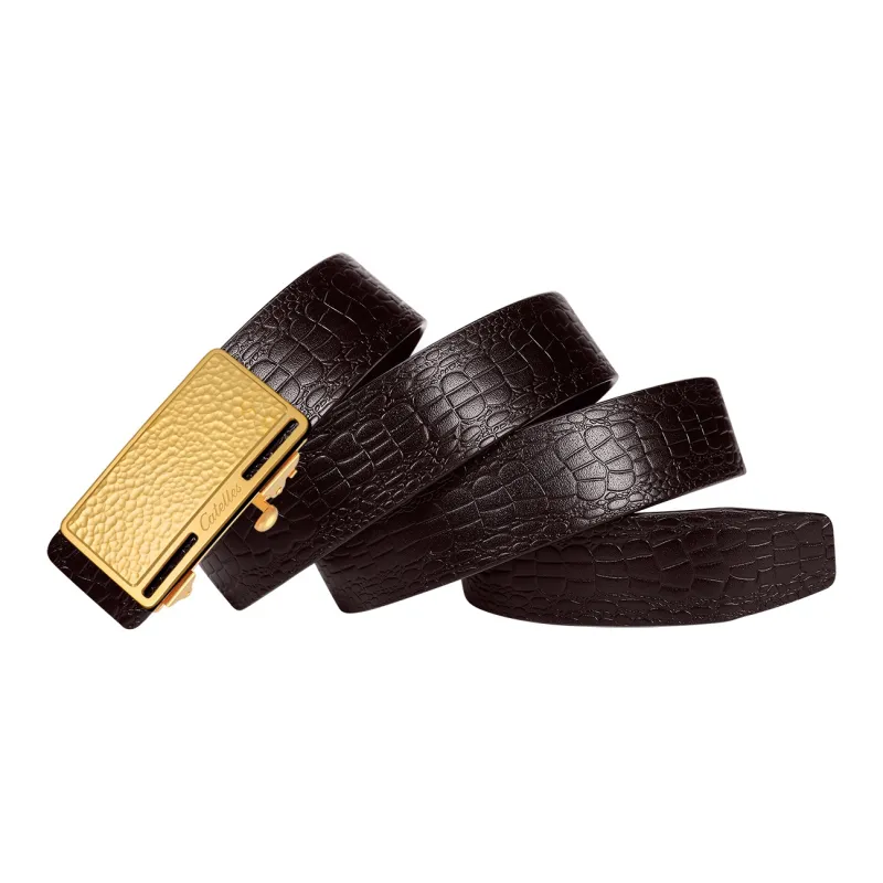 CATELLES Unlined Top Grain Cow Leather Leather Belts Men's Width 3.4cm-8