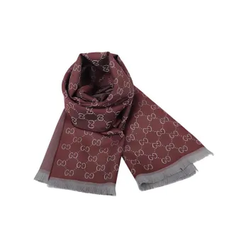 GUCCI Knit Scarves Unisex Dark Red
