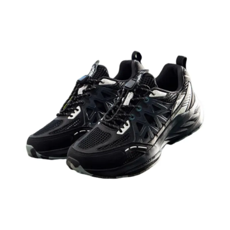 361° Hydrogen Series Anti Slip Wear Resistant Low Top Outdoor Shoes Men's Black Silver-2